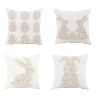 45x45cm Easters Rabbit Eggs Pillow Cover Soft Comfortable Bedroom Room Sofa