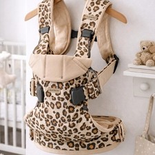 BabyBjorn Baby Carrier One Cotton Beige Leopard Newborn 8-33 lbs New in Box