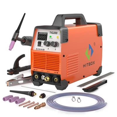 HITBOX 2IN1 TIG Welder 160Amp 220V DC Post Gas HF TIG MMA Welding Machine For Beginner