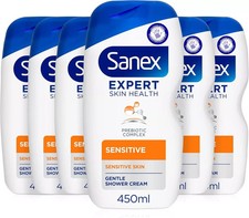 Sanex BiomeProtect Sensitive Shower Gel 6x 450ml 6 pack | Gently cleanses skin 7.39 per litre