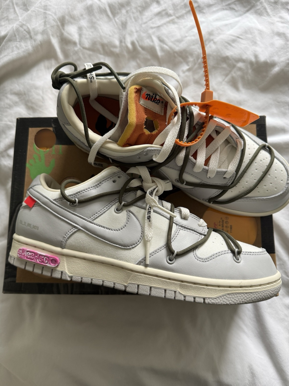 OFF WHITE X NIKE Nike Off White x Dunk Low lotto 22 di 50 (UK8.5) nuove di zecca