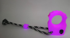 3D Printed EDC Fidget Tool Tactical Skull Finger knuckle Lanyard Glow Pink