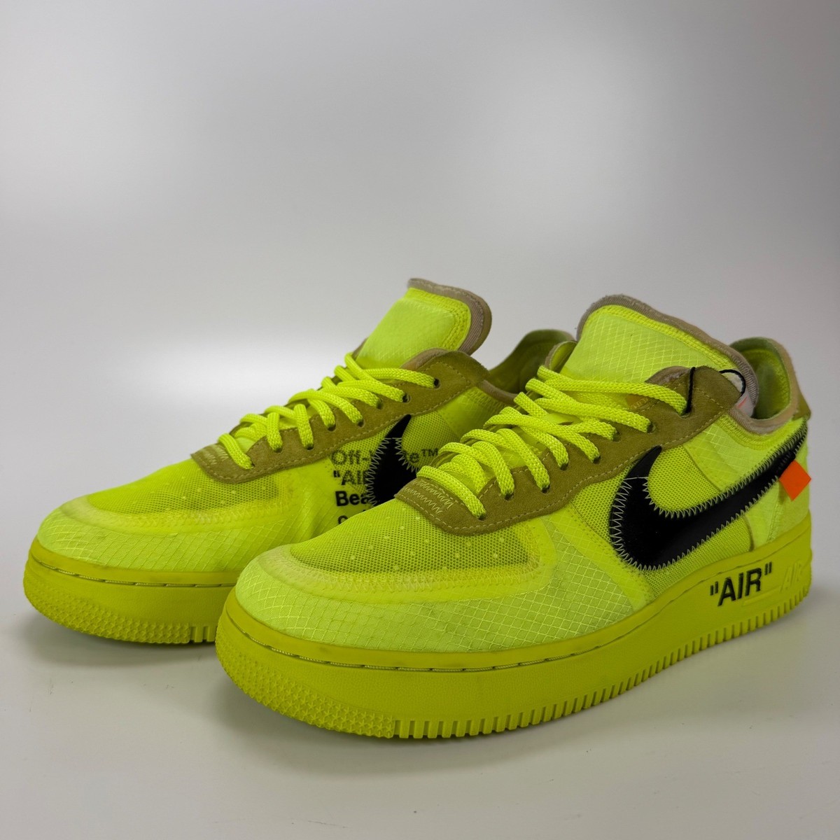 Nike Air Force 1 Men’s Low Off-White Volt Sz 13 NEW IN BOX Style AO4606 700 Off-White Nike Air Force 1 Low Volt/Cone-Black-Hyper Jade  main image 4