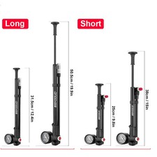 Bike Shock Pump With Pressure Gauge 300PSI High Pressure Bike Tire Inflator RQAA