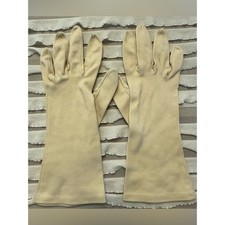Vintage Fownes Royal Opera Length Dress Gloves 1950 VTG Cream Womens 8 Tea Party