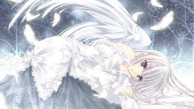 Anime wings original characters girls angel blue eyes Custom Gaming Mat Desk