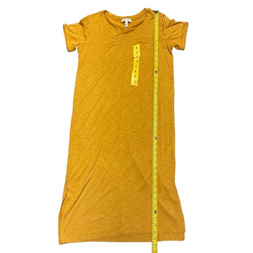 Jessica Simpson Yellow Gold Long Shirt Dress Size Small NEW - Picture 3 of 4