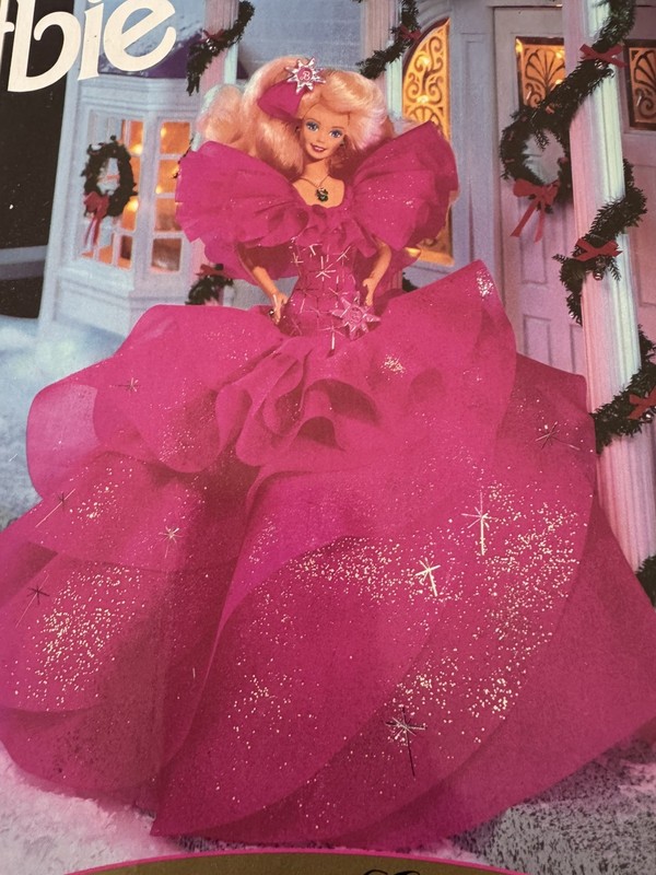 Barbie 120 Piece Puzzle Featuring 1990 Happy Holidays Barbie Mattel 1993 NEW