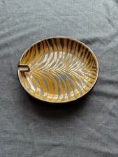 Vintage Animal Print Large Ceramic Ashtray 