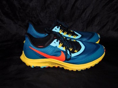 Nike Size 7.5 Air Zoom Pegasus 36 Trail Sneakers Running Shoes Green Blue Yellow