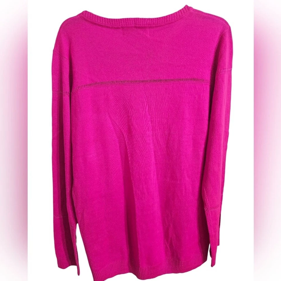 Suéter Top Nicki Minaj Rosa Caliente Recorte Acrílico Tejido Manga Larga Ligero XXL Foto 2 de 4