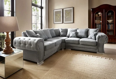 Special Offer - Verona Corner Sofa | Grey | 2C2 | FREE DELIVERY