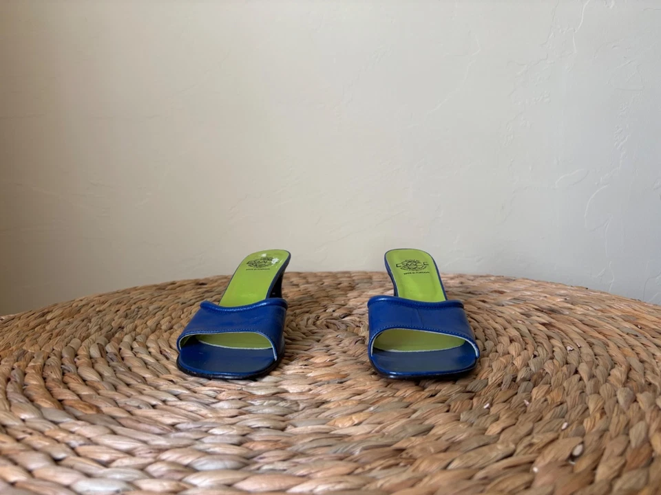 ESPACE / Robert Clergerie Studio / 1990 / 2000 / FW / mula / azul metálico / 7 B Foto 2 de 4