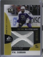 2017-18 SP Game Used NHL All-Star Material Net Cord 31/35 PK Subban #ASNC-PS z3c