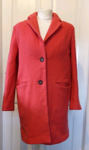 Joules Wool Salmon Coat Ladies Size  14