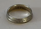 1963 Silver Quarter coin ring-Called Birth year or Anniversary Ring-Size 10