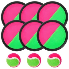 3 Sets Toss & Catch Ball Throw Paddle Outdoor Game Beach Outdoor Game Adjustable