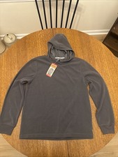 Eddie Bauer Men's Textured Lounge Hoodie Size medium gray pullover