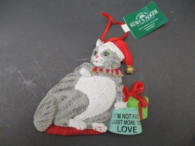 Kurt Adler Fat Cat Christmas Ornament