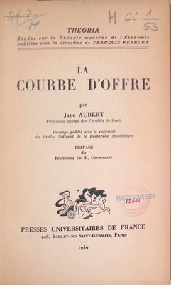 La Courbe d'Offre Aubert, Jane: