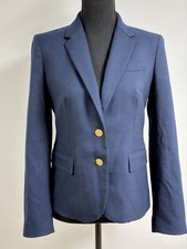 J. Crew Factory Navy Blue Blazer Size 2 Womens Career Wear Lined Suit Jacket