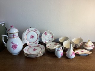 Herend apponyi purpur Teeservice 23 Teile
