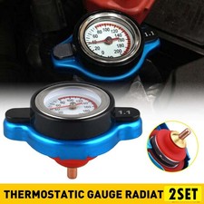 Car Thermostatic Radiator Cap 1.3 Bar Water Temperature Cover Gauge 2pack LN