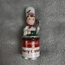 Vintage Campbell's Soup Co. Hinged Trinket Box 1998 -rare- Merry Christmas