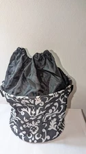 Thirty-One 31 Cinch-Up Bin Tote  Black Parisian Pop NWOT  Black & White