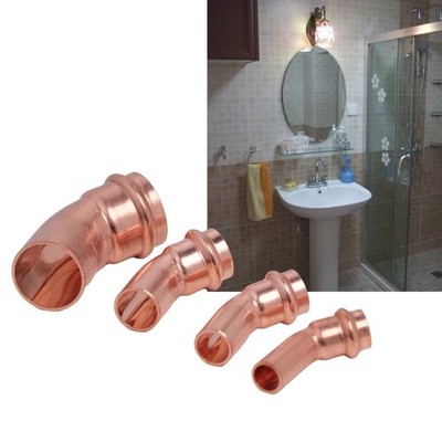 45 Degree V Shape Copper Elbow Water Heating Fittings Joint Easy to Install