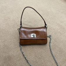 Rode* Classic Brown Motorcycle Bag, Oil Wax Leather Crossbody Bag, Gifts