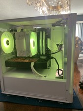 new all white gaming pc desktop arbg ryzen am...
