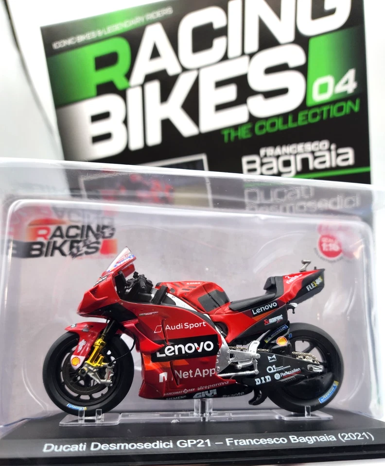 Francesco Bagnaia DUCATI GP21 2021  #04  1:18 Scale Racing Bikes Collection - Image 3 of 4