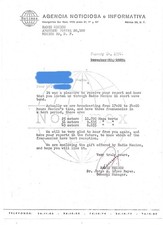 QSL Radio Messico America Centrale 1969 firmata Jorge A Lopez Reyes Notimex DX SWL