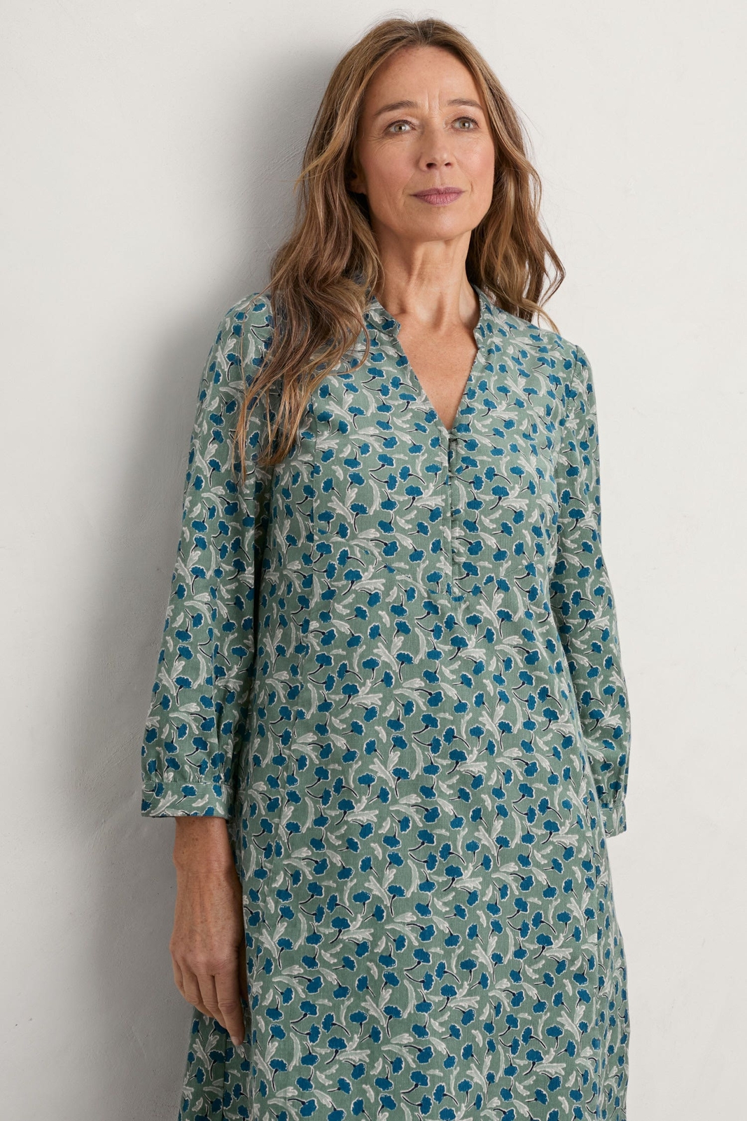 Seasalt Women's Dress green Diarist Needlecord Dress Tall