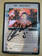 BABYLON 5 B5 CCG  MR MORDEN Signed Embossed card Ed Wasser