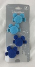 DISNEY PARKS EXCLUSIVE MICKEY MOUSE HEAD ICON HAIR CLIPS ACCESSORIES 4 PACK NEW