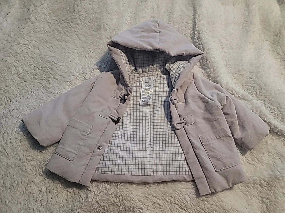 JACADI Paris Bebé Edad 6 Meses Chaqueta Forrada Lavanda Abotonada Niños Foto 4 de 4