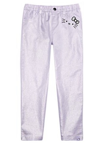 New Hello Kitty Girls Metallic Shimmering Purple Pants Size 6 Sanrio Sparkling - Picture 1 of 12