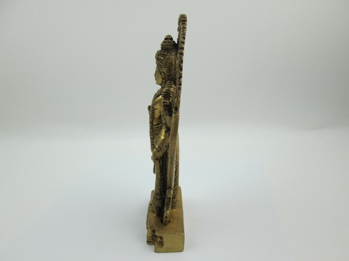 Vintage Solid Brass Lord Vishnu Hindu Statue Figure 6.5 inches - Picture 5 of 12