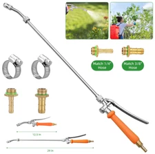 All Metal 29 Inches Sprayer Wand1/4 & 3/8 Brass Barb Sprayer Wand Replacement US