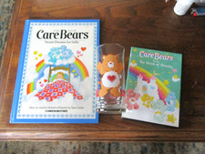 2-1983 Care Bears SWEET DREAMS FOR SALLY BOOK PIZZA HUT TENDERHEART GLASS  DVD