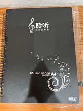 Music Score Pockets A4 40 Slots Black