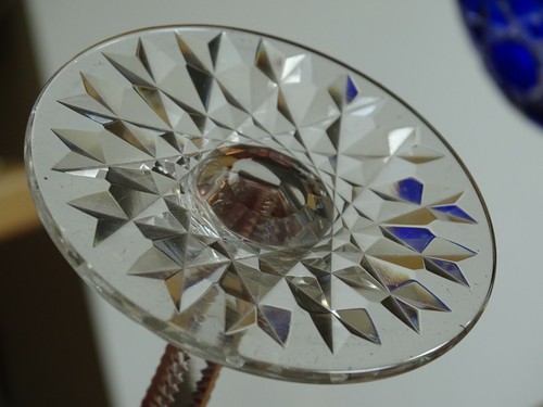 BACCARAT FRANCE VINTAGE FOUR ROEMER WINE GLASSES CRYSTAL COLORS PATTERN S.1134 - Picture 9 of 12