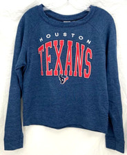 NEW Houston Texans NFL Team Long Sleeve Pullover Crew Neck Sweatshirt Women's M