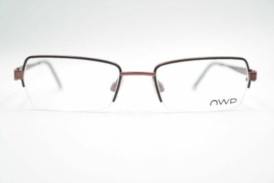 Owp 1667 100 49[]18 135 Brown Black Half-Frame Glasses Eyeglass Frame New
