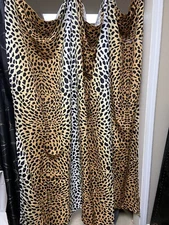 Mainstays Leopard Shower Curtain & Zebra Shower Curtain Lot Of 2 Used