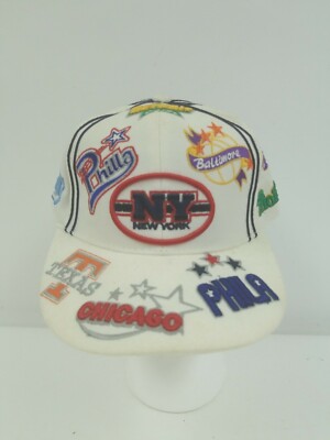 ETHOS Best Collection XL White NY & Multi TEAMs Hat Baseball Cap K & B 