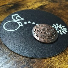PAWS Hand Made Custom Copper Golf Ball Marker 