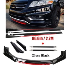 For Honda Accord Civic Front Bumper Lip Spoiler Splitter Side Skirt Body Kit